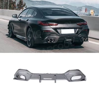 Dry Carbon Fiber Rear Lip Diffuser For BMW 8 Series 840i G14 G15 G16 2019 2020 Car Back Bumper Fins Shark Style Spoiler