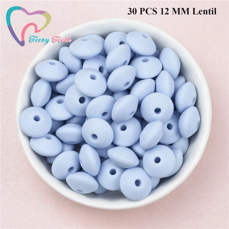30 PCS 12 MM Lentil 10 шт металлический темная Золотая 9-15 мм Прорезывание Зубов, ювелирные изделия, силиконовые круглые свободные жевательные, бусины Цепочки и ожерелья 14-17 мм шестигранный жевательные бусины - Цвет: 30 PCS 12 MM Lentil