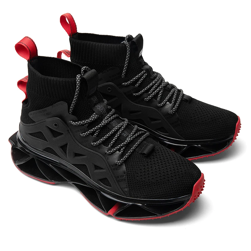 

New Blade Running Shoes Man High Top Spring Ankle Boots Shoes Non-slip Light Shock Absorber Sports Shoes Zapatos Men Sneakers