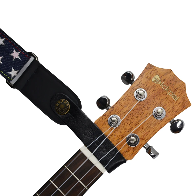 pickpal akustische gitarreelektrische gitarre leder gitarre neck mit gitarre strap klavier kopf schloss string gitarre zubehör free global shipp