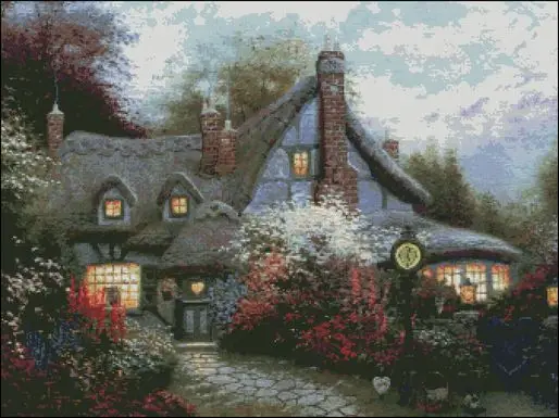 

Лесная хижина, масло, брикет, наборы для вышивки, 14 карат, необработанная вышивка, высокое качество, сделай сам, украшение ручной работы