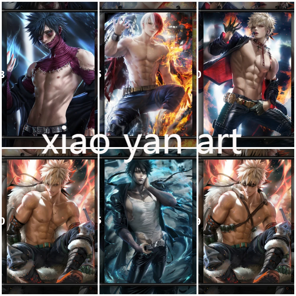 

Алмазная живопись 5D DIY Boku No My Hero анимация, Алмазная мозаика, алмазная живопись, вышивка алмазы, инкрустированный алмазами, домашний декор
