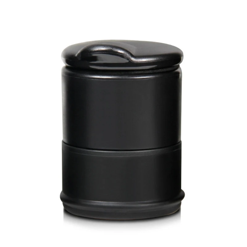 

1PCS Car LED Ashtray Garbage Coin Storage Cup Container Universal Size With Lid