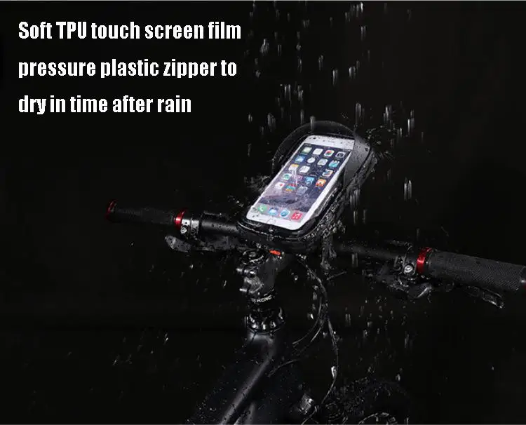 Велосипедный велосипедный руль на водонепроницаемый сенсорный экран мобильный