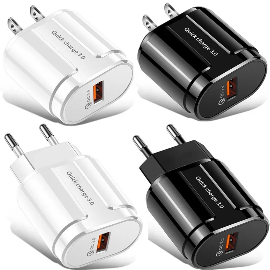 

10pcs Universal QC3.0 EU/US Power Plug Phone Fast Charge Adapter Charger for iphone samsung huawei xiaomi