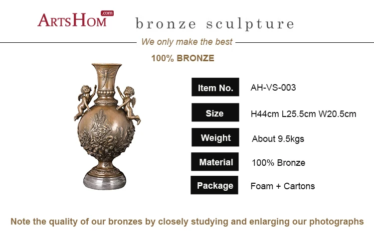 Bronze casting home decoration lady with vase statue sculpture for sale