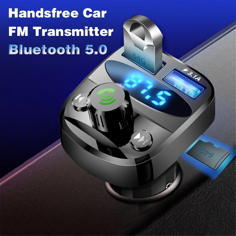 

FM-трансмиттер KEBIDU с поддержкой Bluetooth 5,0 и 2 USB-портами
