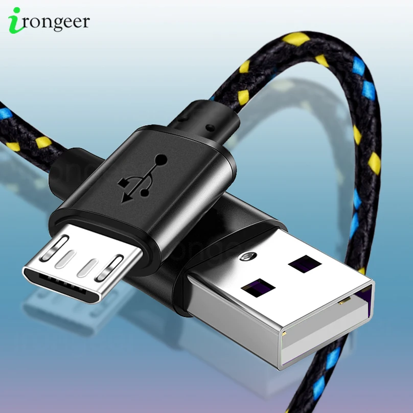 nylon braided micro usb cable 1m2m3m data sync usb charger cable for samsung htc huawei xiaomi tablet android usb phone cables free global shipping