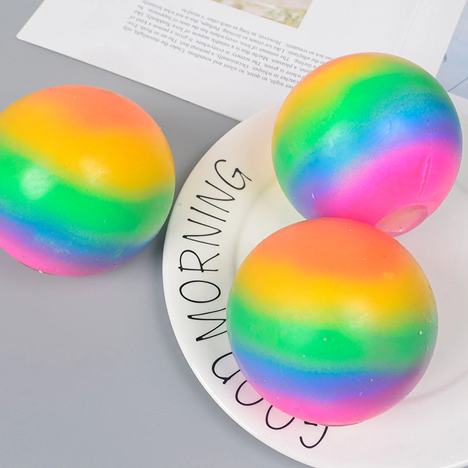 

7/9cm Rainbow Color Anti Stress Reliever Balls Globules Pressure Anxiety Relief Decompression Squeeze Pinch Toys For Kids Adults
