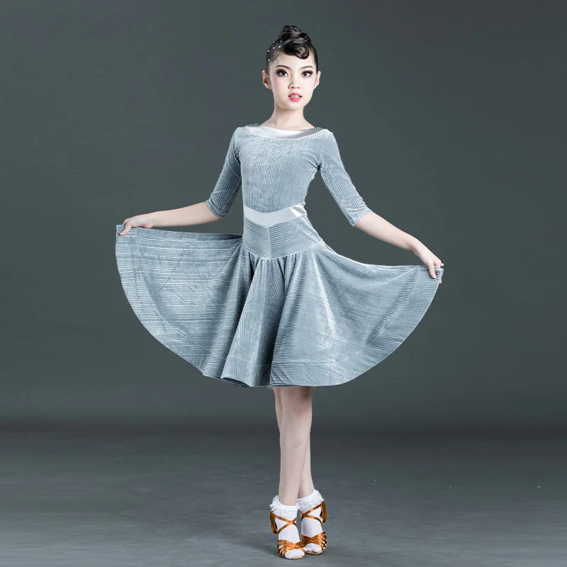 Платье детское бархатное с длинными рукавами для латиноамериканских