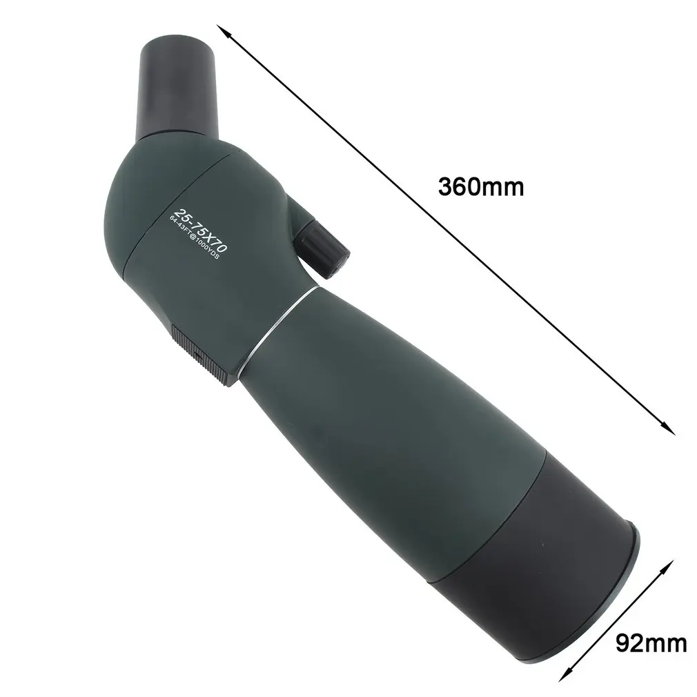 

25-75x70 Angled Spotting Scope Zoom Lens Waterproof With Tripod Phone Adapter High Definition Night Vision Watching Telescope