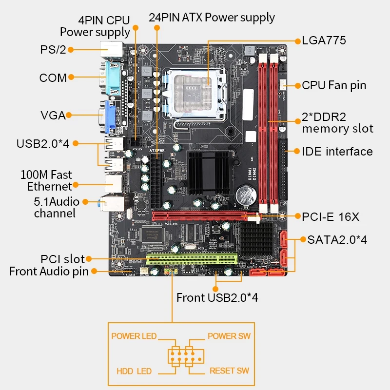 Материнская плата 4 Гб G31 LGA775 DDR2 второго поколения поддерживает процессор Xeon Core с