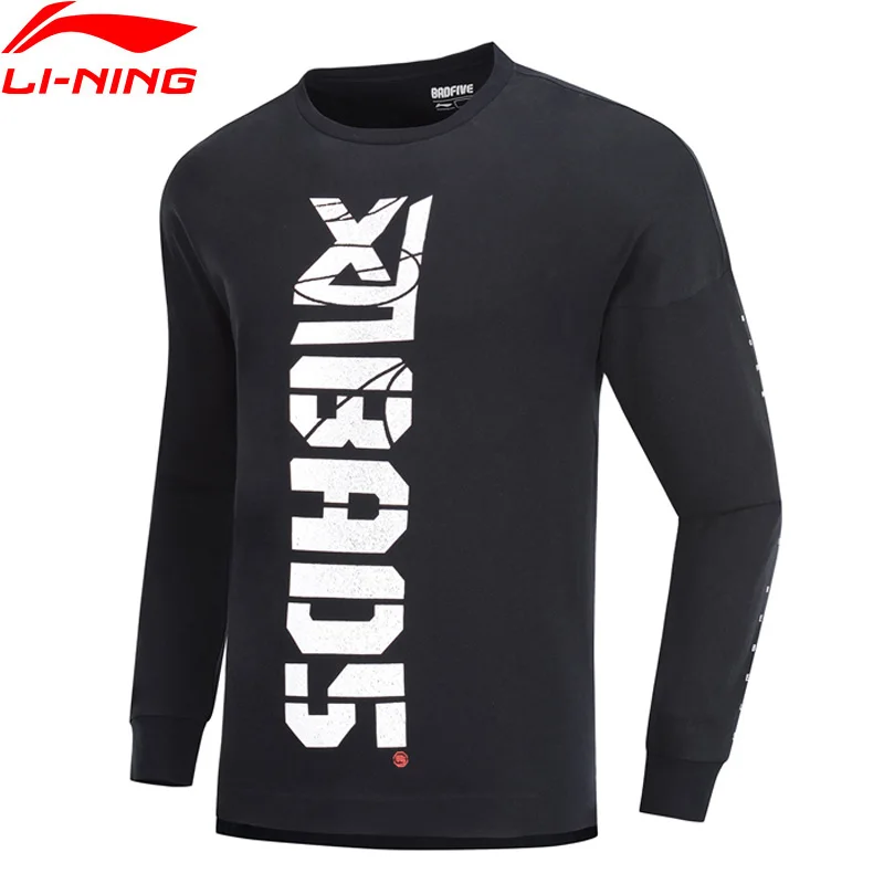Мужская баскетбольная футболка Li-Ning BAD FIVE свободная Спортивная с длинными