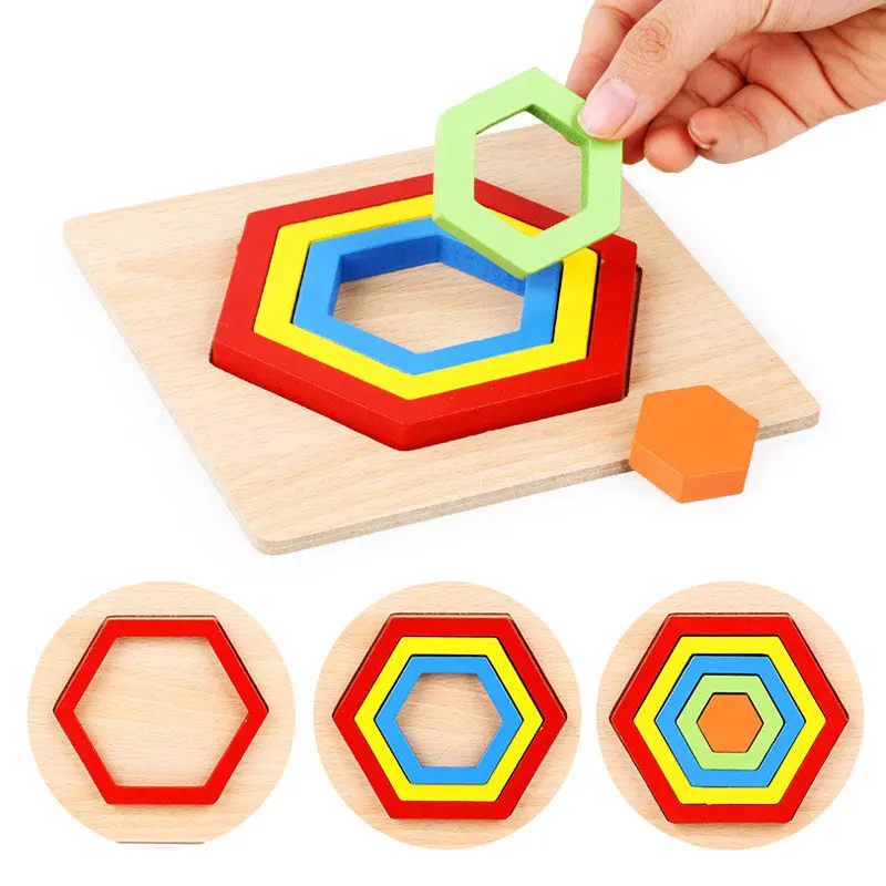 Форма познавательная доска детская головоломка деревянная развивающая игрушка