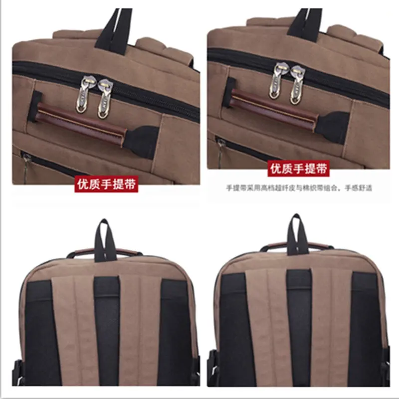 SCIONE Vintage Canvas Backpack Men Large Capacity Travel Shoulder Bag High Quality Fashion Students Laptop Male notebook | Багаж и сумки