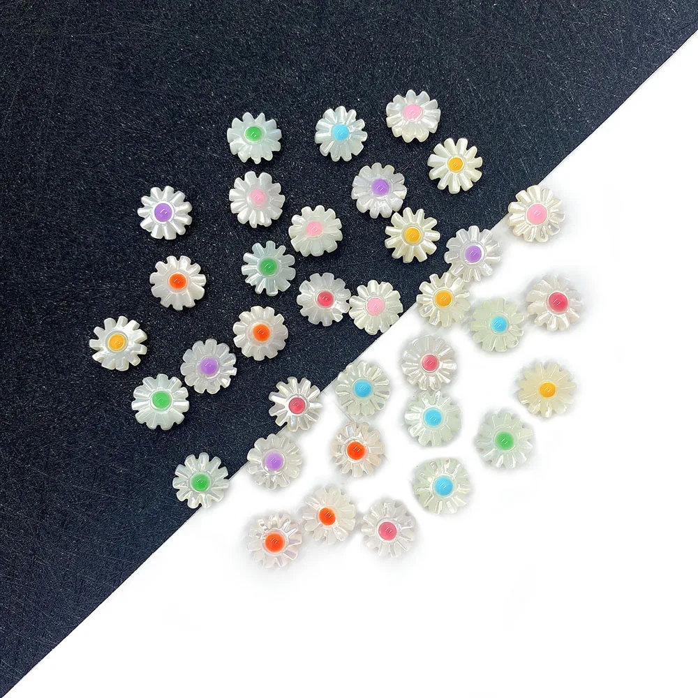 Бусины из натуральных морских ракушек Перламутровые для изготовления ожерелья