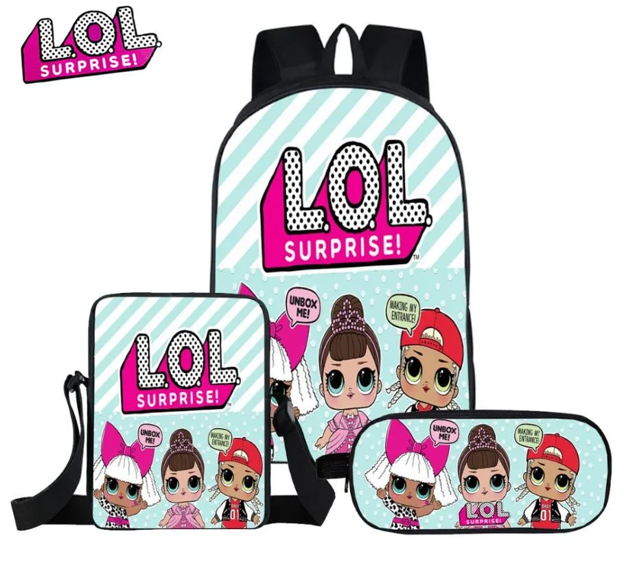 Детский Школьный рюкзак с сюрпризом для кукол L.O.L прекрасный ортопедический
