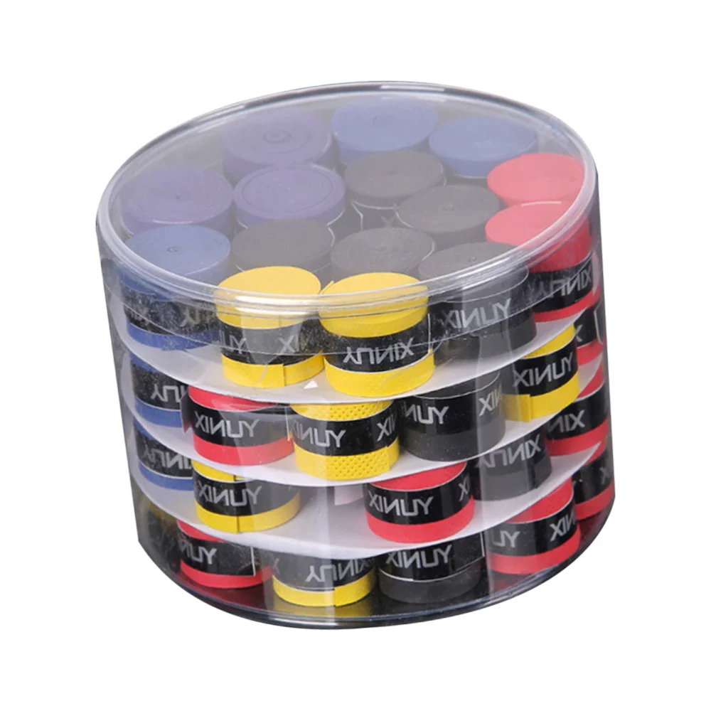 

60pcs Sweatband Non-slip Fishing Rod Sweat Band Badminton Racket Overgrips Sweat-absortion Belt (Random Color)