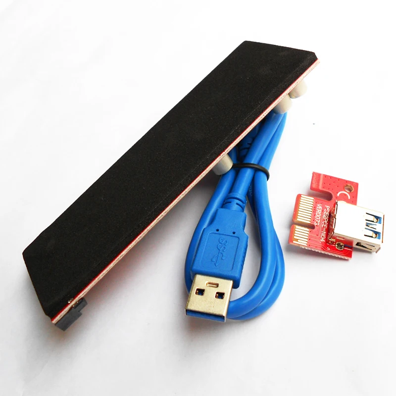 Riser красная плата VER007S PCI-E Экспресс 1x to16x переходная карта адаптер 60 см USB 3 0 кабель