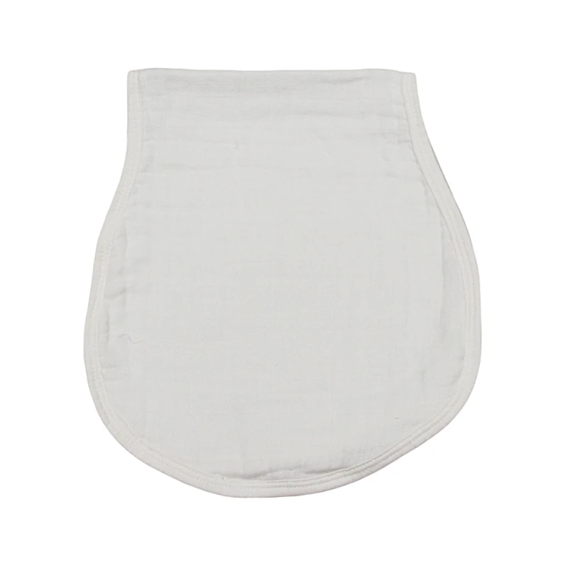 

W3JF Baby Burp Cloth Bamboo Fiber Cotton Absorbent Saliva Towel Comfortable Feeding Bibs 6-Layers Solid Color Handkerchief