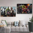 С героями комиксов Марвел, плакат Мстителей супергероя фильм принты Капитан Америка 