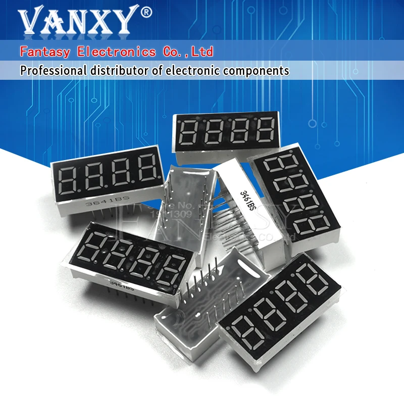 5 шт цифровая трубка сегмент общий катод Красный 4 бит 0 36 дюймов красный