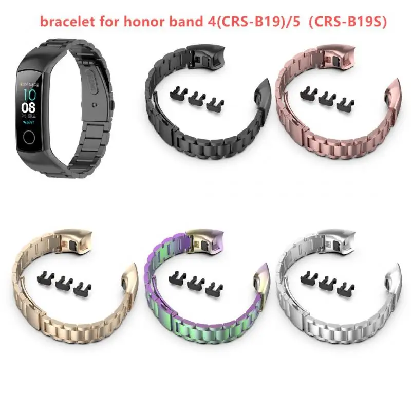 

Watch Straps Replacement For Huawei Honor Band 5 Strap Smart Watch Wristband Stainless steel Metal Band for honor band 4