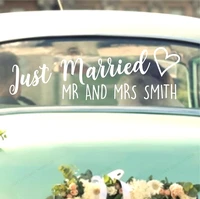 just married stickers personalized mr and mrs car wedding stickers removable vinyl waterproof bride groom decoration l1 8