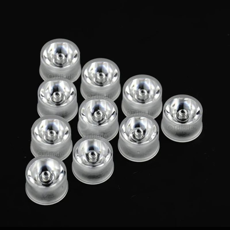 50 шт./лот Водонепроницаемый светодиодный линзы 15 30 45 60 90 120 градусов, 20 мм оптическое волокно PMMA led коллиматорный объектив для промывная настенная лампа