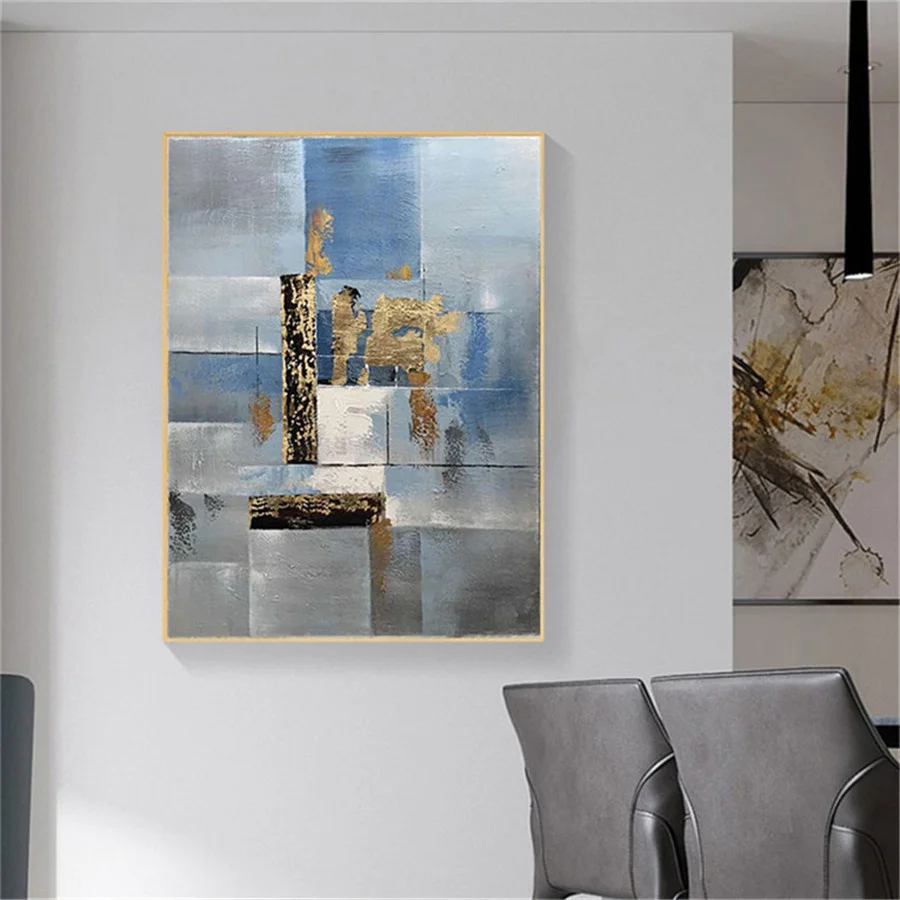 

Artist Hand-painted High Quality Modern Abstract yellow gold tree Landscape Oil Painting on Canvas large autumn Tree Oil Paintin