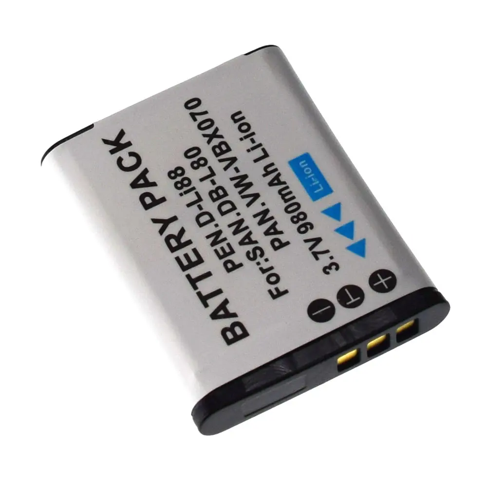 3 шт. аккумулятор для Sanyo DB-L80 DBL80 L80AU &amp VPC-PD1 PD2 X1200 | Электроника