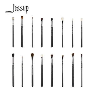 1 шт., Профессиональная Кисть для макияжа, волосы из волокна, консилер, подводка для глаз, растушевка теней, губ, черно-серебристый косметический инструмент