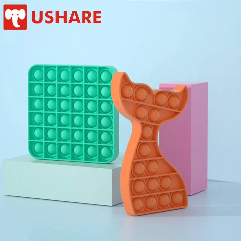 

Children Pop It Push Pop Bubble Fidget Toy Adult Anti-stress Decompressed Accessories Sensory Kid Toys Rainbow Camouflaged New