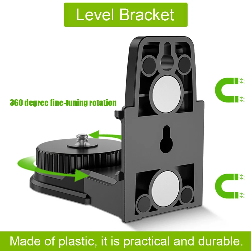 

Level Bracket Adjustable Support 360 Degree Rotation Pivoting Base Strong Magnet Non Slip L Shaped Fine Tuning Wall Hanging
