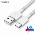 Кабель USB Type C для Samsung Galaxy S9 S8 Plus, кабель для быстрой зарядки для Oneplus 6t Huawei, мобильный телефон, зарядное устройство, USB-C кабели