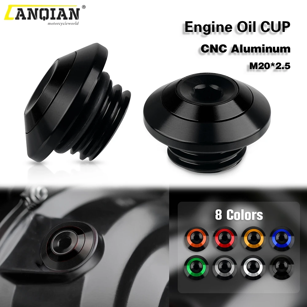 

For DUCATI 749 2000-2004 2005 2006 2007 2008 2009 2010 M20*2.5 Motorcycle Accessories Engine Oil Filter Cup Plug Cover Screws