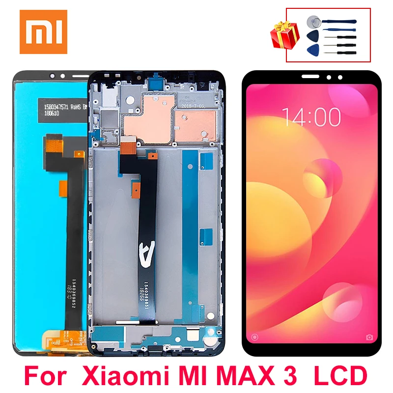 ЖК дисплей 6 9 дюйма для XIAOMI Mi Max 3 сенсорный экран с дигитайзером в сборе запасные