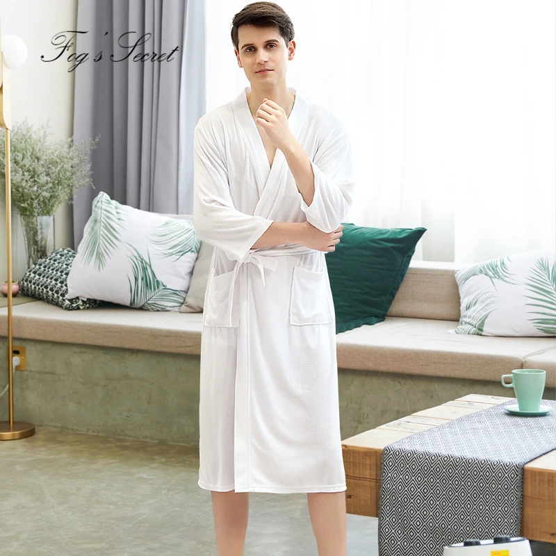 Мужской банный халат пара тонких быстросохнущих пижам yukata домашняя ночная