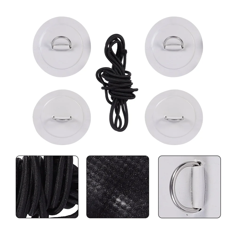 

1 Set Practical PVC Inflatable Boat D-ring Patch Suit Kayak Deck Accessories