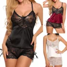 Женское прозрачное эротическое нижнее белье с сетчатым верхом и шортами