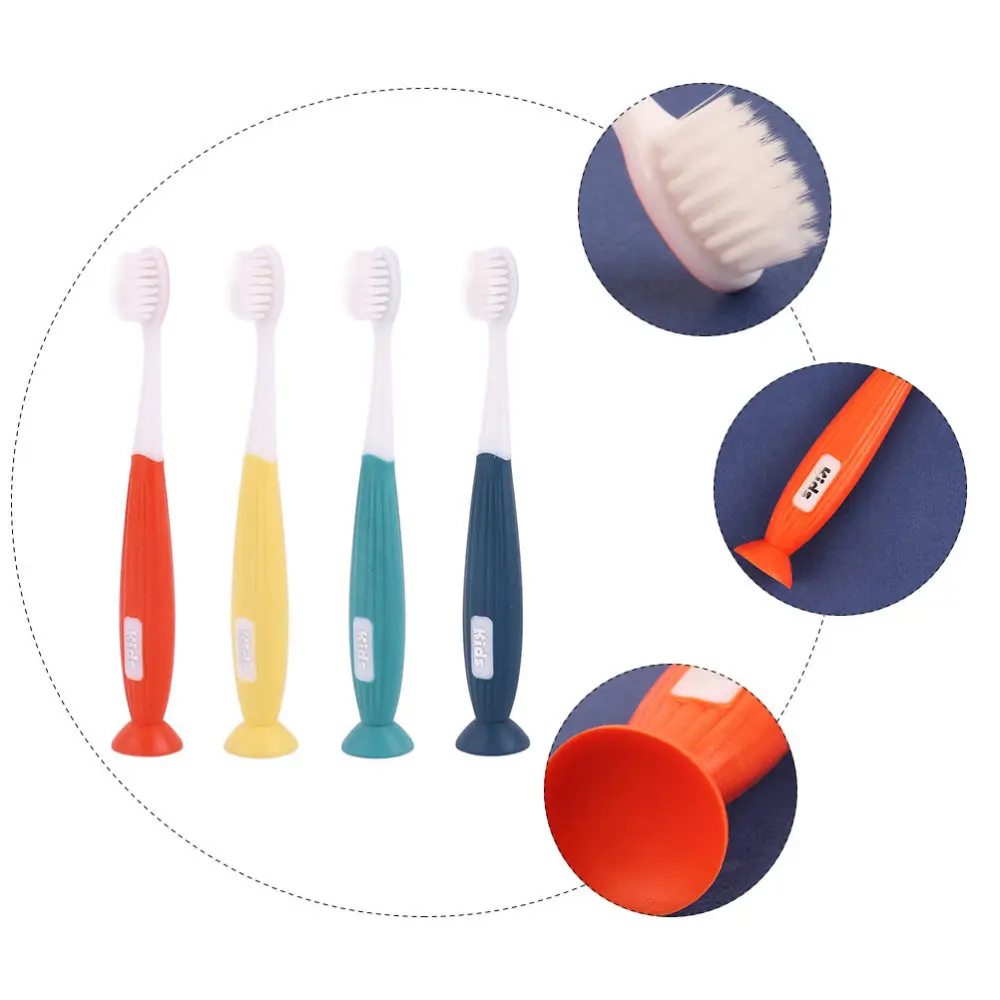 

4pcs Children Toothbrushes Adorable Toothbrushes Cartoon Manual Brushes