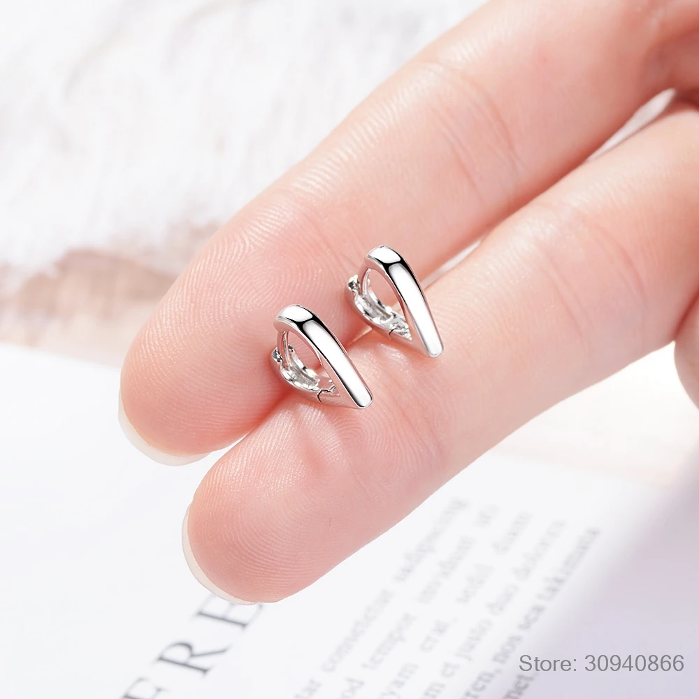 925 Sterling Silver Heart Hoop Earring Golden Bridesmaid Ear Buckle Wholesale Price | Украшения и аксессуары