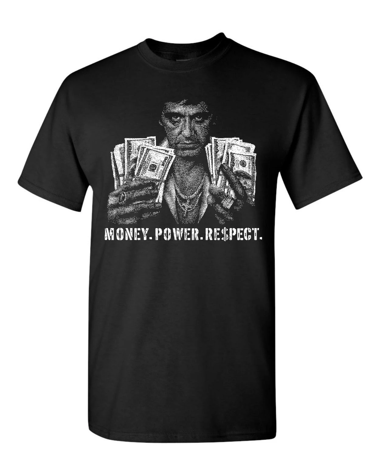 Scarface Money power Respect Лицо со шрамом Мужская футболка 1783 | одежда