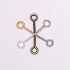 Маленькие миниатюрные заколки-петли с резьбой, золотые и серебряные застежки-крючки для ювелирных изделий сделай сам, 200 шт.