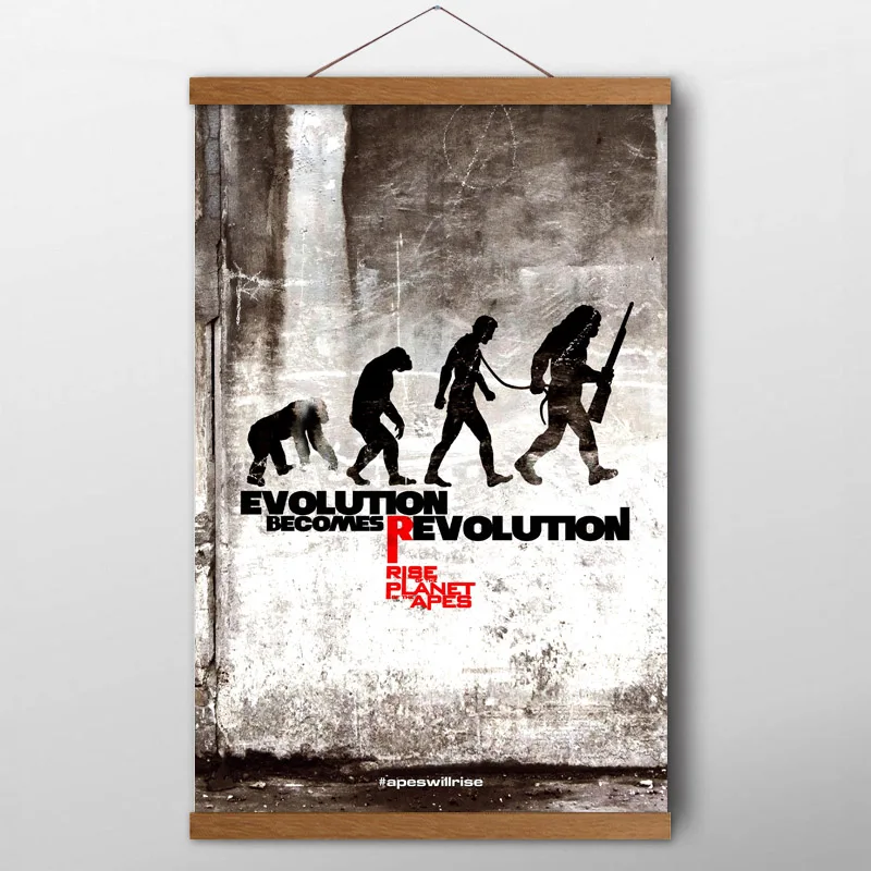 

Картина из свитки из массива дерева, постеры и принты из фильмов «Планета обезьяны», настенное искусство на холсте для декора гостиной