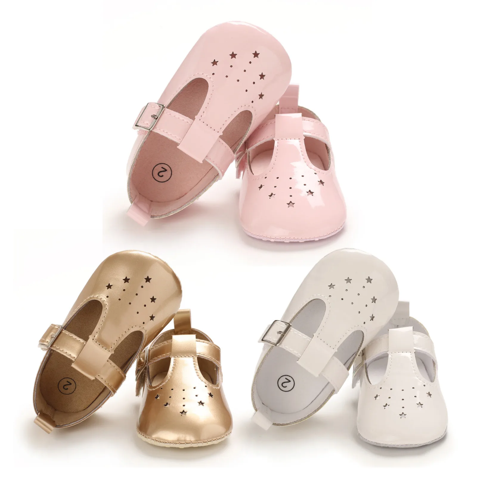 

2021 детская обувь для новорожденных девочек принцесса Нескользящая звезда полые прогулочные туфли детская обувь однотонные классические п...