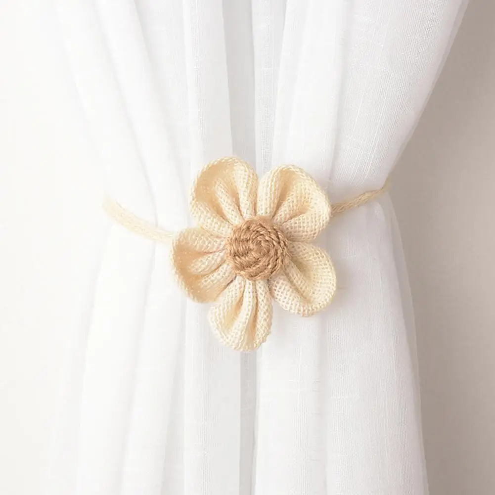 

Reliable Curtain Buckle Attractive Useful Flower Shape Magnet Tieback Tie Back Curtain Tie 1Pc