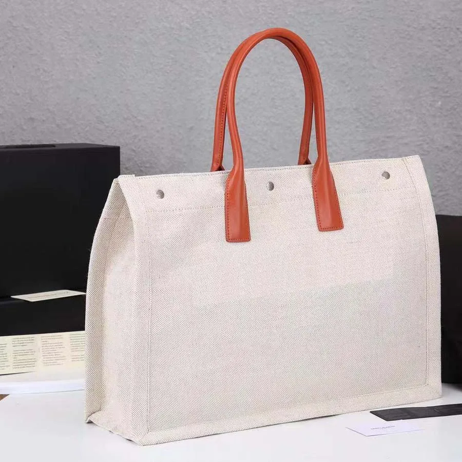 

Designer Luxury Handbag Rive Gauche Tote Bag shopping bag high quality fashion linen Large Beach bags travel bag fashion Bags