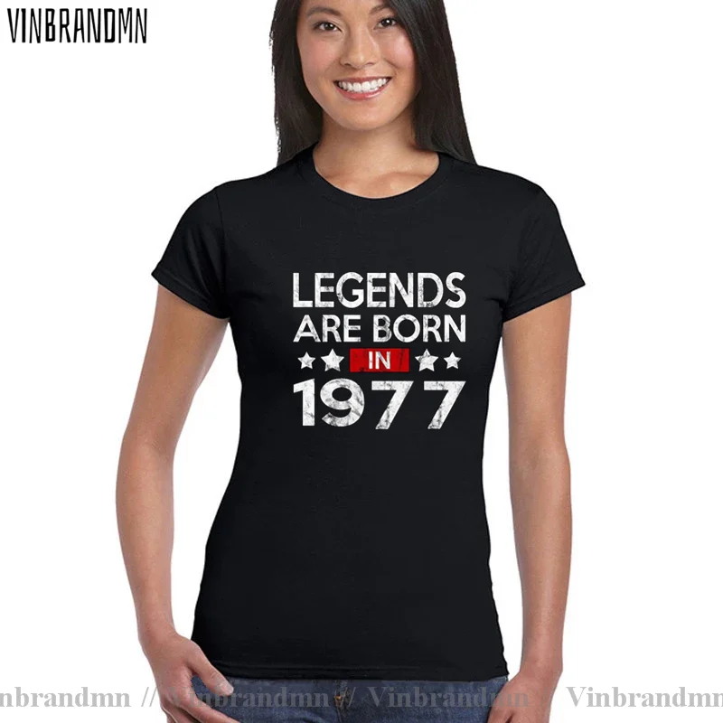 

Stylish Distressed Vintage Legends are born in 1977 T shirts Mother's day best gift Retro 1977 T-shirt Mom 44nd birthday apparel