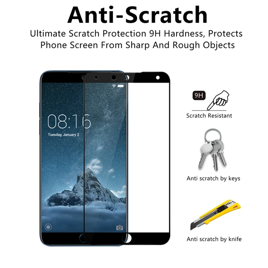 UPaitou покрытие из закаленного стекла для ASUS Zenfone 5 5Z ZS620KL ZE620KL полное покрытие Защитная пленка для экрана для ZS620KL ZE620KL